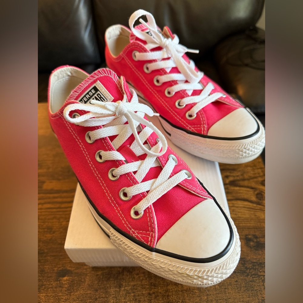 Converse Berry Pink and White Chuck Taylor Sneakers Classic Canvas